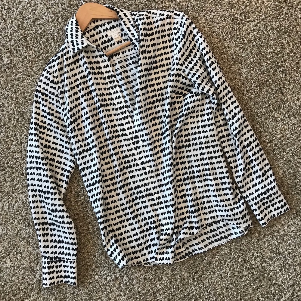 J Crew Heart Blouse